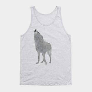 Wild wolf watercolor splash Tank Top